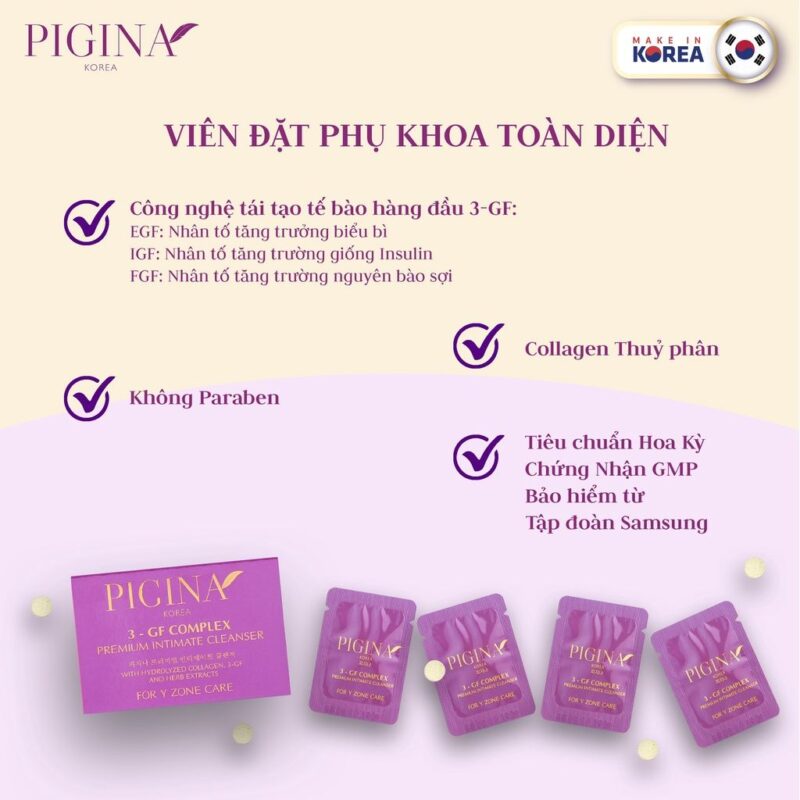 Viên đặt phụ khoa toàn diện Pigina (6 viên)