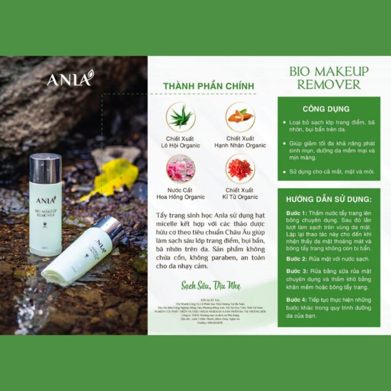 Tẩy trang sinh học Anla Bio Makeup Remover