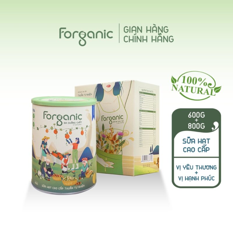 Combo Sữa hạt Bữa ăn thay thế 600G và Sữa hạt Đa dưỡng chất 800G Forganic